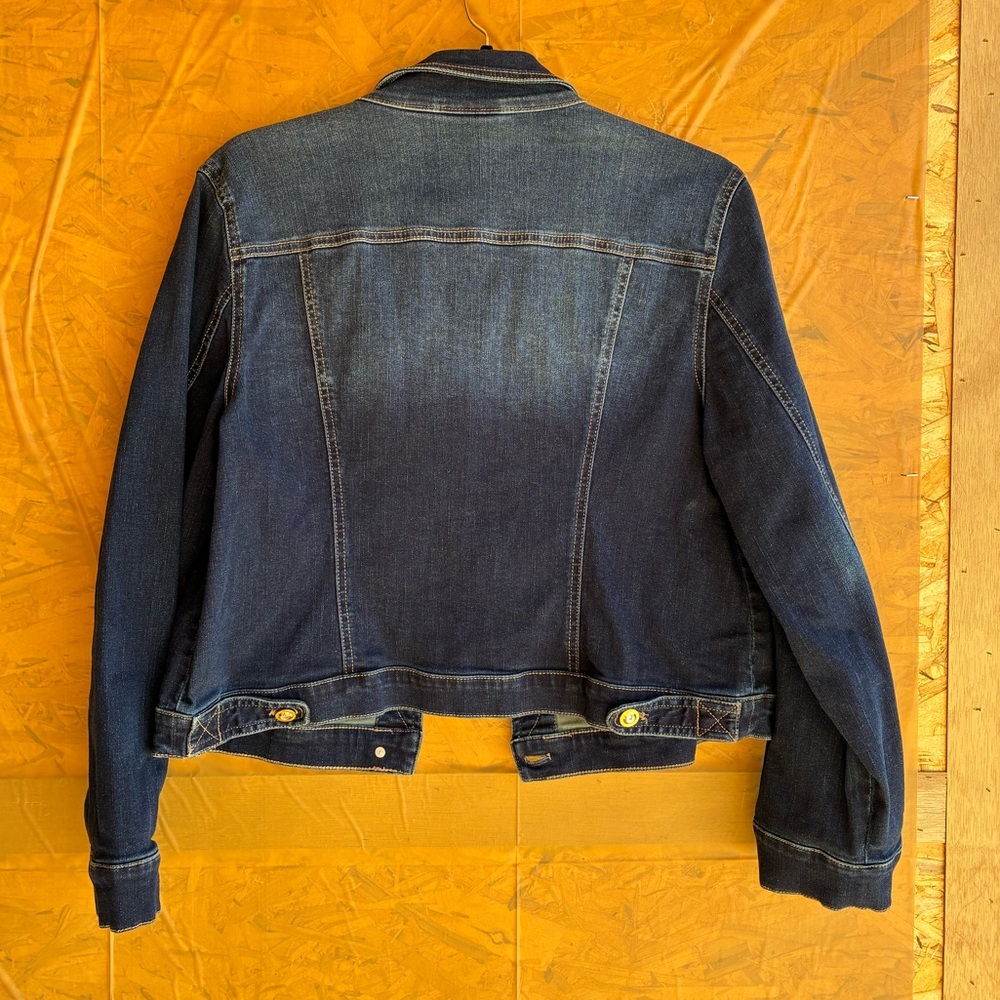 Chico's Navy Embellished Denim Jacket - Picture 6 of 10